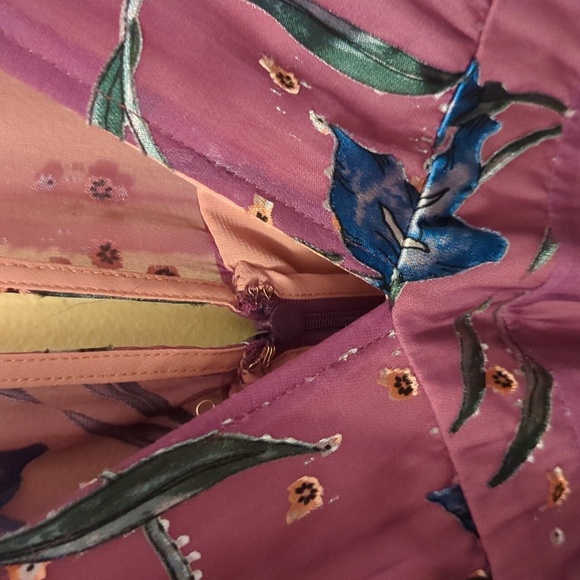 For Love and Lemons Cleo Floral Maxi dress in Violet size M - Picture 7 of 8